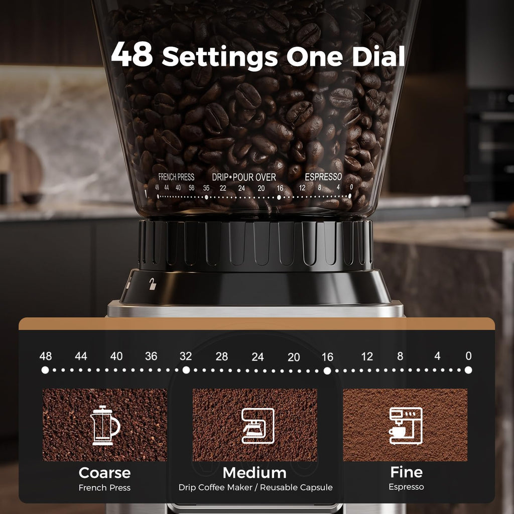 Conical Burr Coffee Grinder with 48 Settings A5756