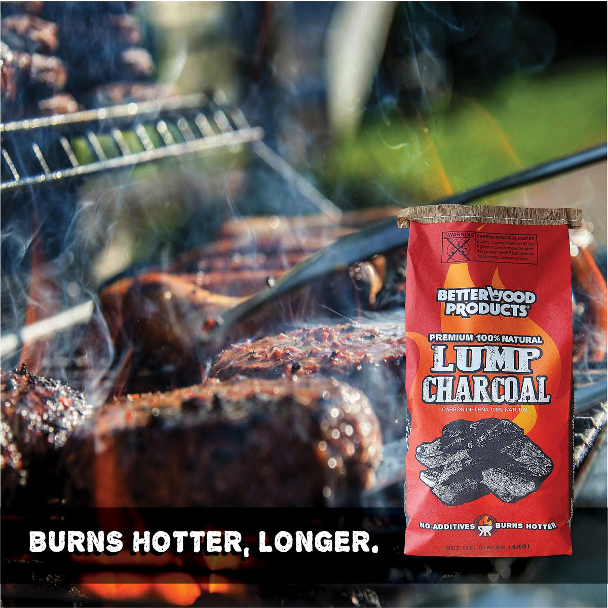 100% All Natural Hardwood Lump Charcoal 17.6 Pounds U217