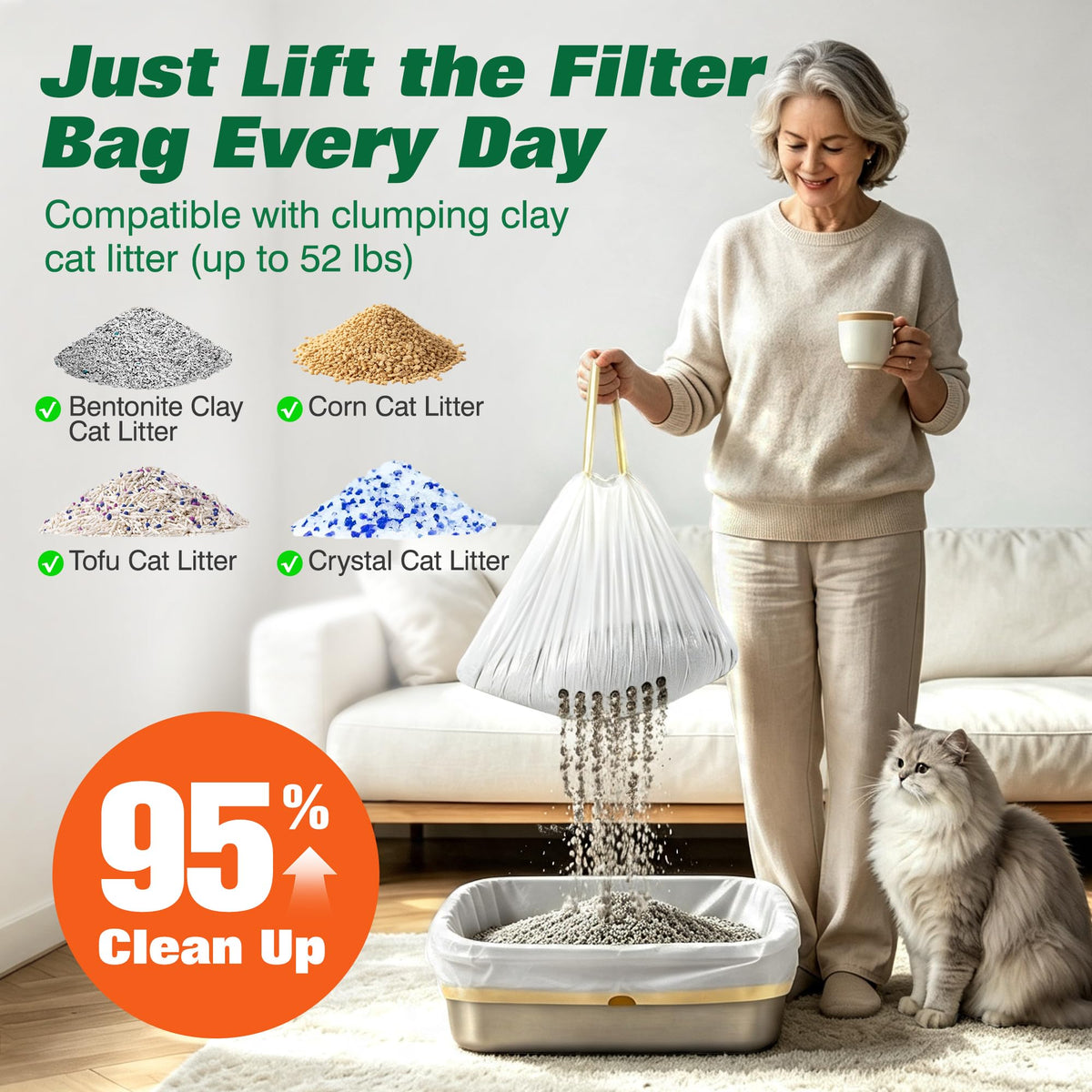 Sifting Litter Box Liners 14 Count Y808957