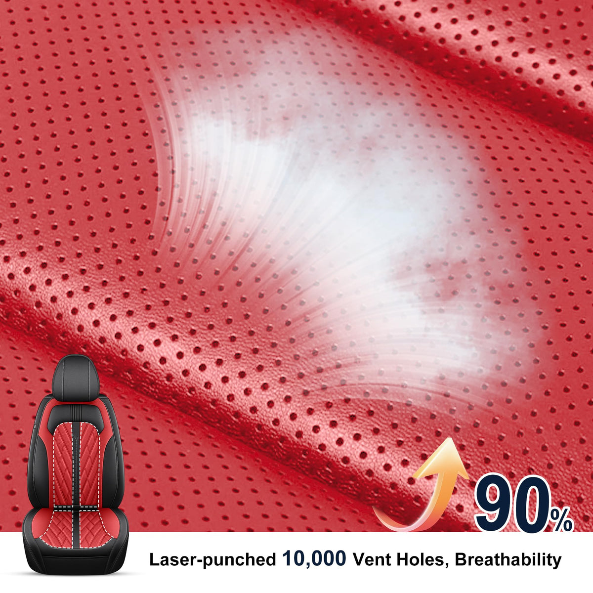 Leather Full Set 5 Seats Seat Covers W9843