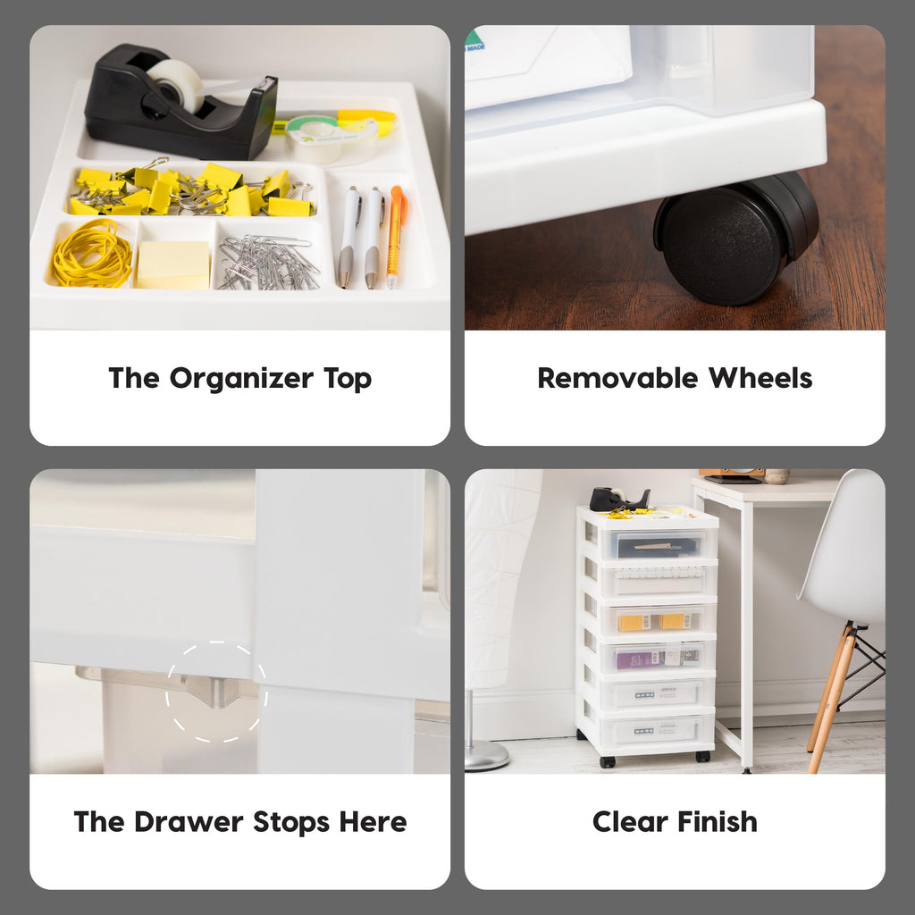 6 Drawer Rolling Storage Cart L11747