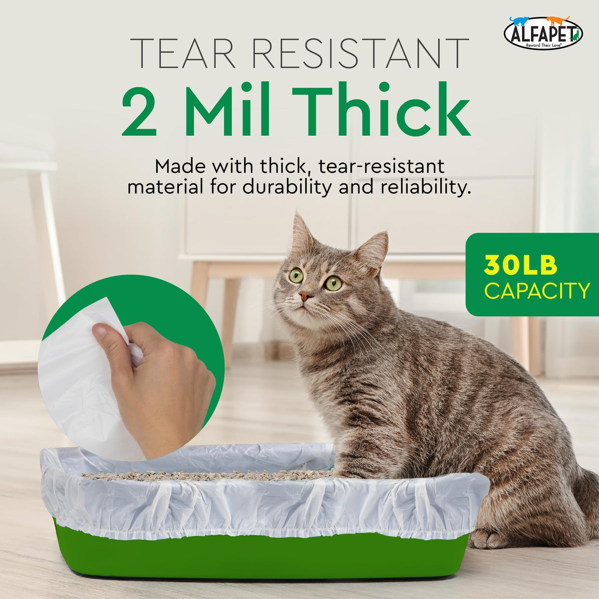Super Jumbo 15Count Tear-Resistant Waterproof Cat Litter Box Liners X856