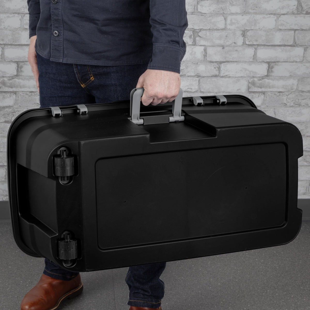 Black 22 Gal Wheeled Plastic Storage Trunk 2 Pack V275767