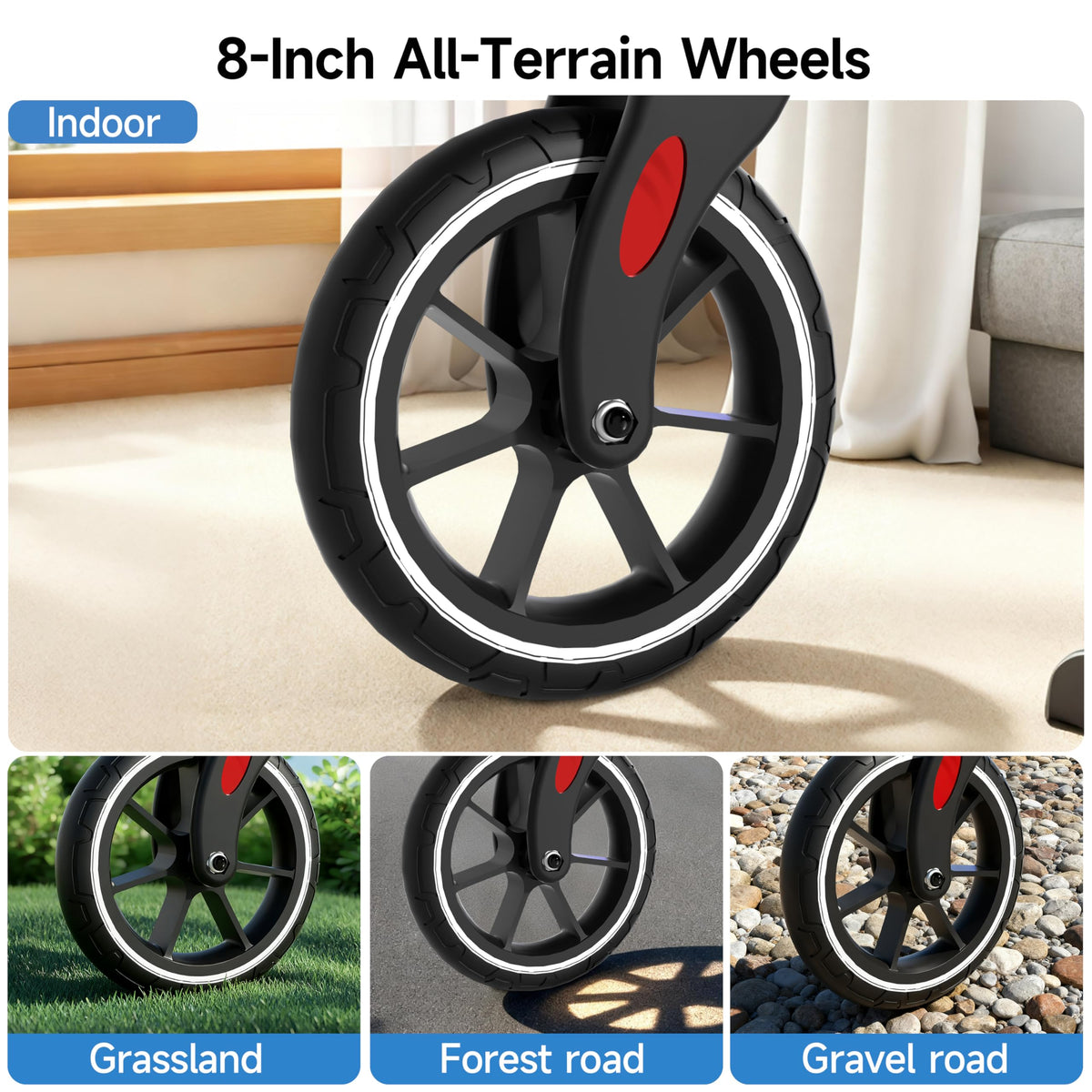 Red Foldable Lightweight Aluminum Rollator Walker with Seat and Brakes C439602