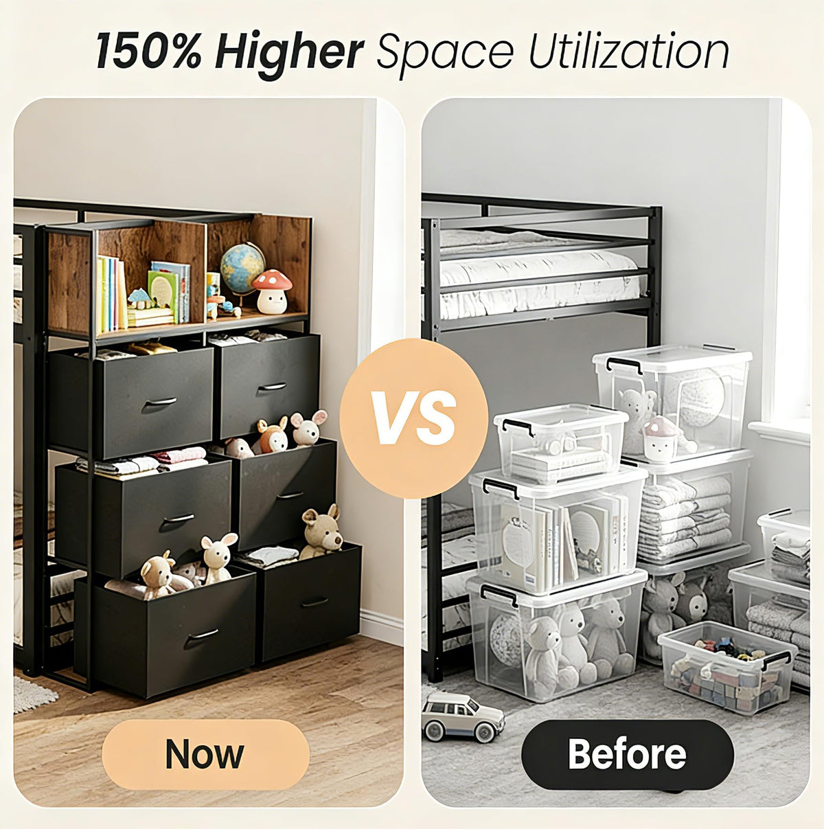 Twin Over Twin Bunk Bed with Storage Dresser B8621