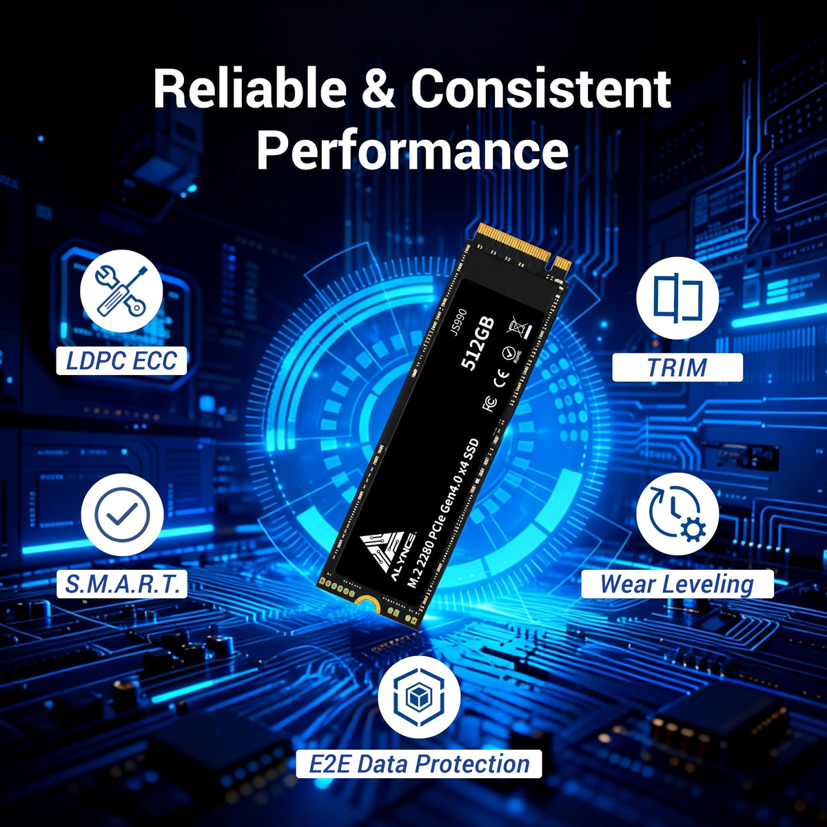 512GB PCIe Gen4 x4 NVMe M.2 2280 SSD K595440