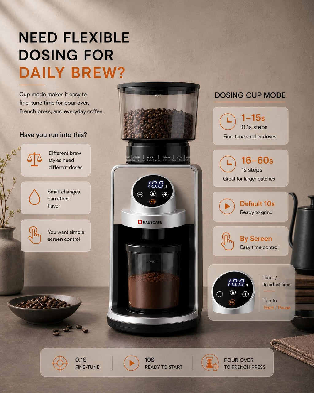 Electric Burr Coffee Grinder with 51 Grind Settings X602060