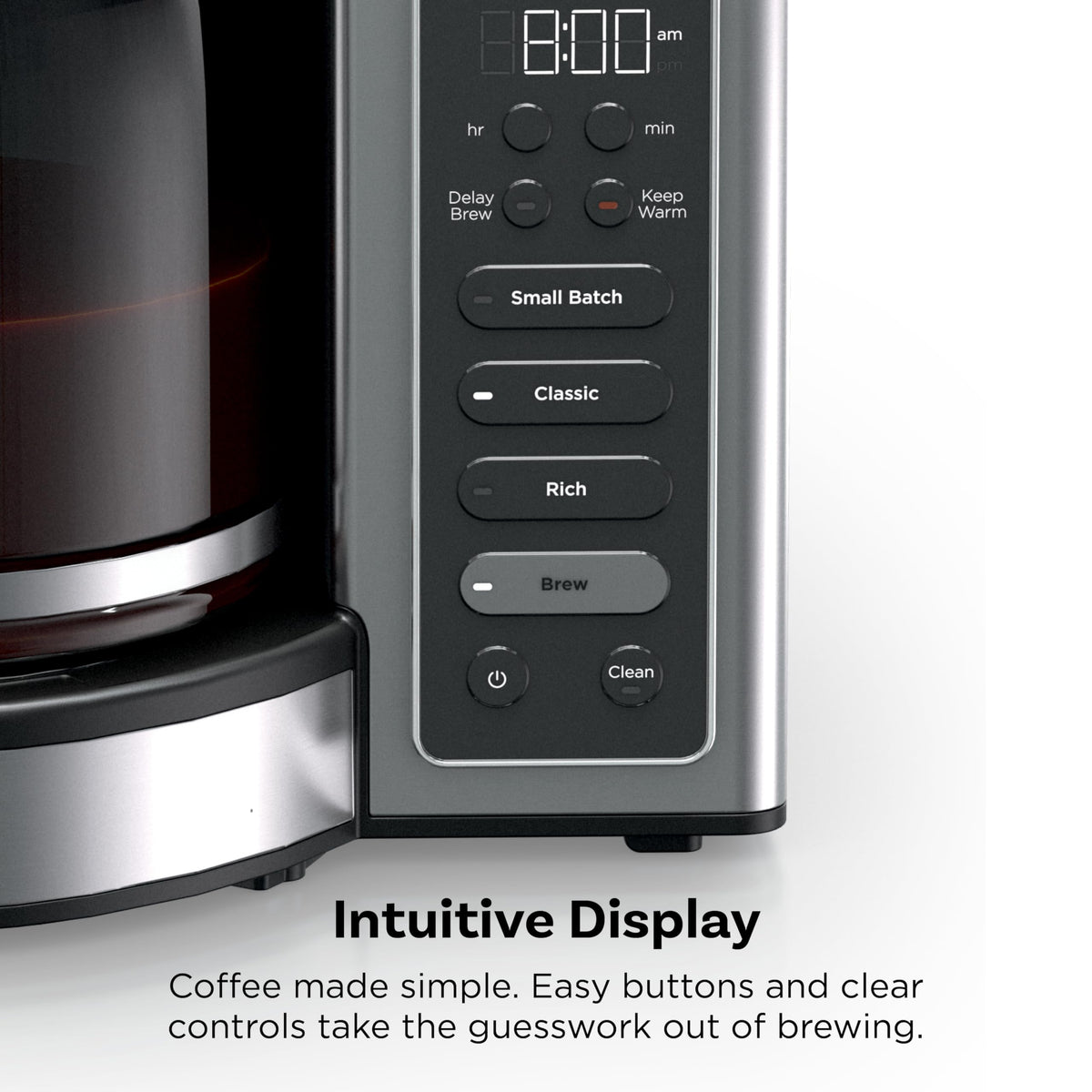 14 Cup Glass Carafe Stainless Steel Coffee Maker J316