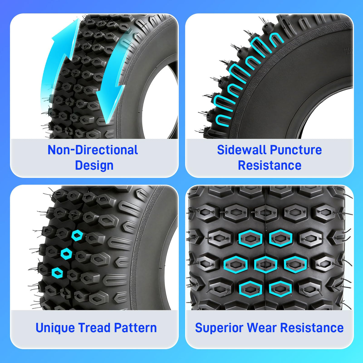 Set of 2 20x7-8 All-Terrain Tires V3175