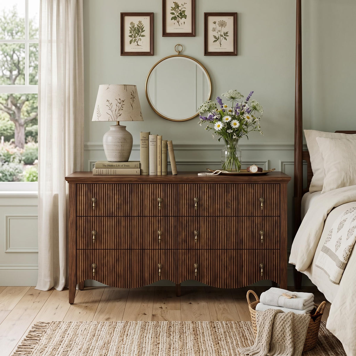 6-Drawer Fluted Dresser U5839