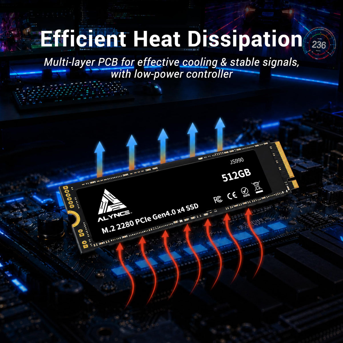 512GB PCIe Gen4 x4 NVMe M.2 2280 SSD K595440
