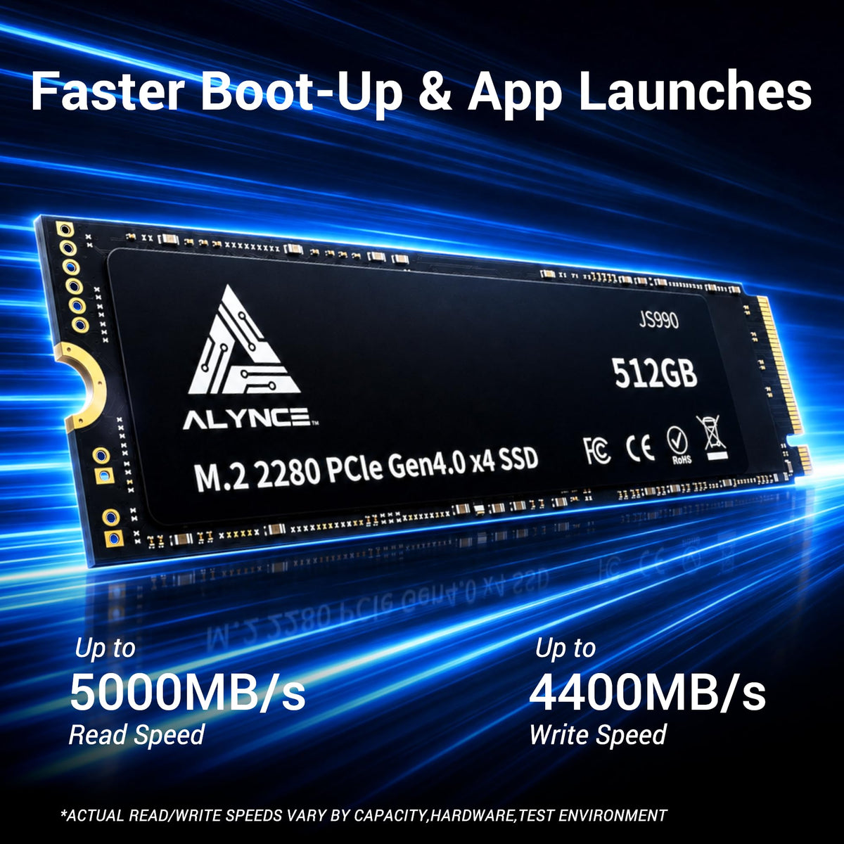 512GB PCIe Gen4 x4 NVMe M.2 2280 SSD K595440