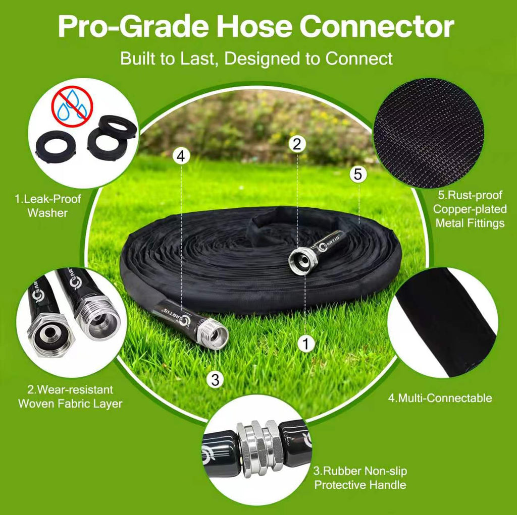 100 ft x 5/8 in Black All-Weather Garden Hose U241