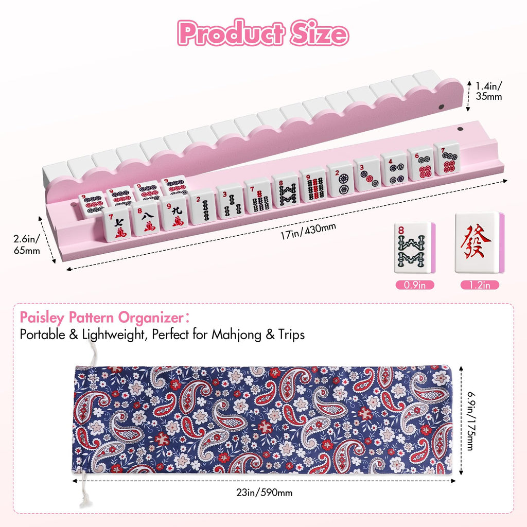 Wooden Mahjong Racks with Pushers Y8901