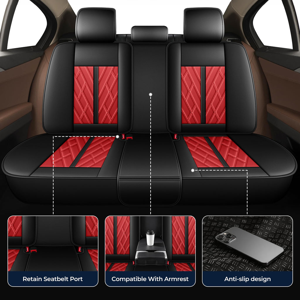 Leather Full Set 5 Seats Seat Covers W9843