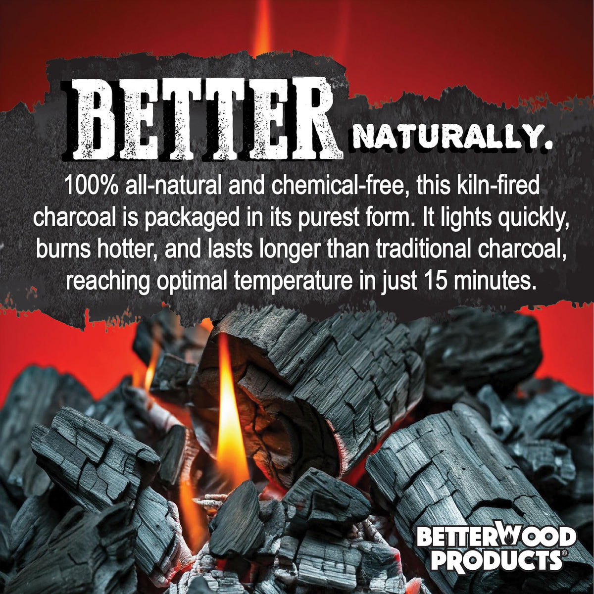 100% All Natural Hardwood Lump Charcoal 17.6 Pounds U217