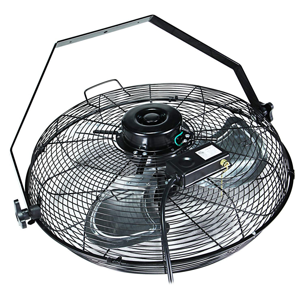 20 Inch High Velocity 3 Speed Black Wall-Mount Fan Y7698