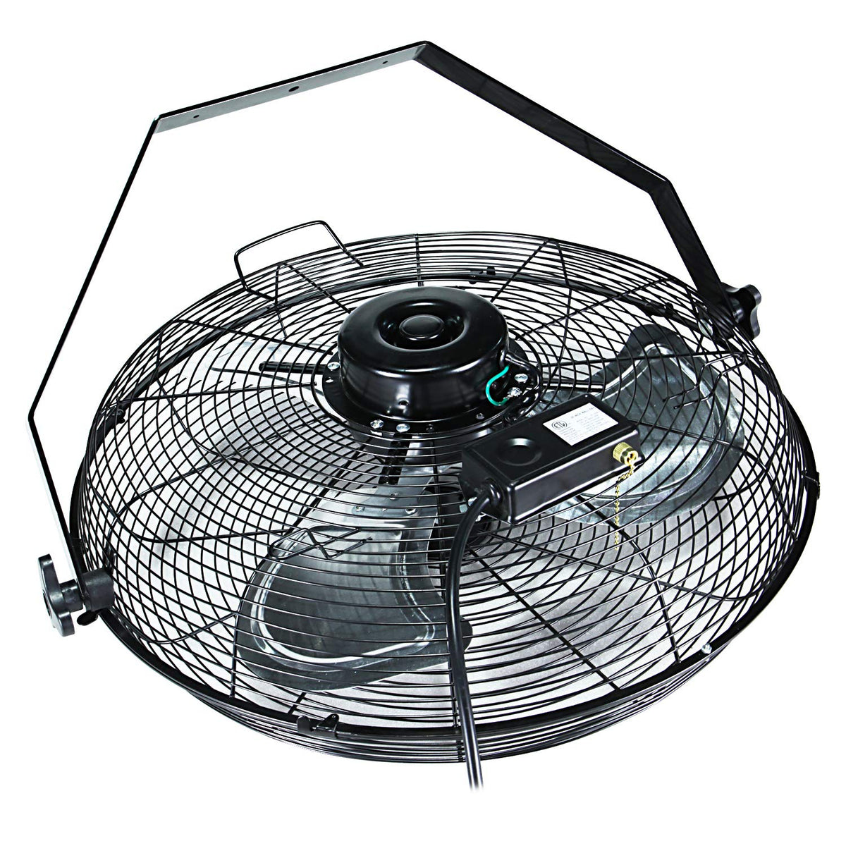 20 Inch High Velocity 3 Speed Black Wall-Mount Fan Y7698