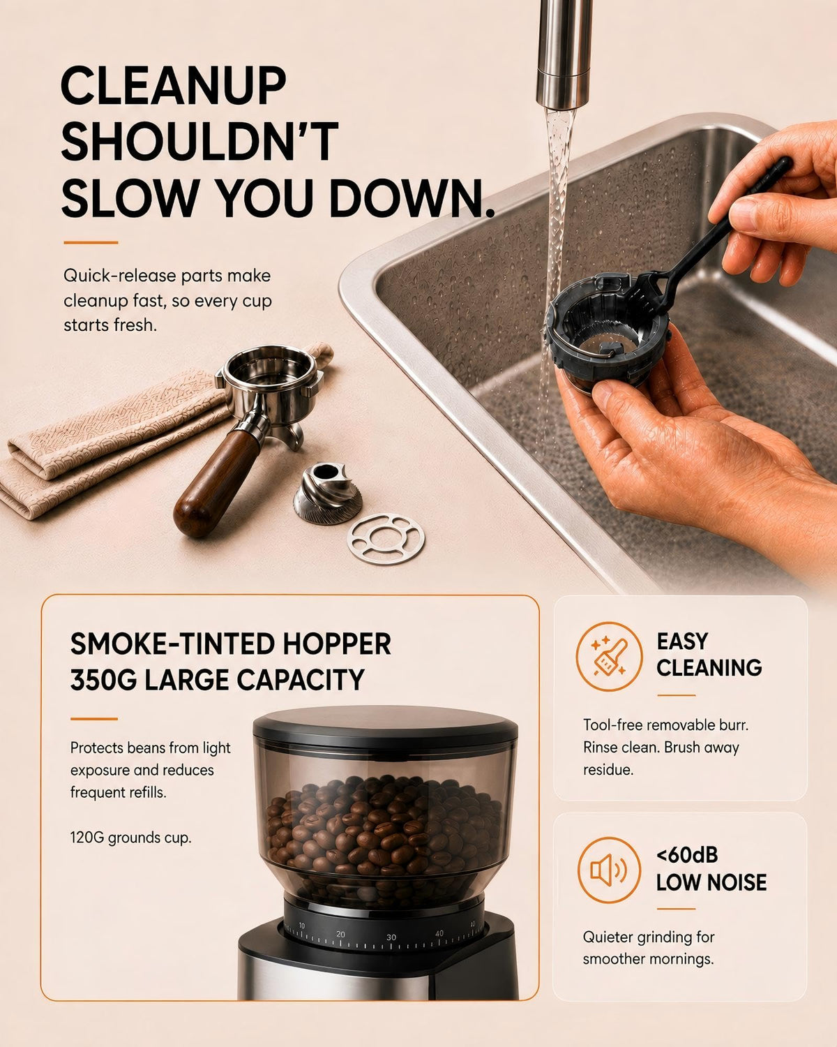 Electric Burr Coffee Grinder with 51 Grind Settings X602060