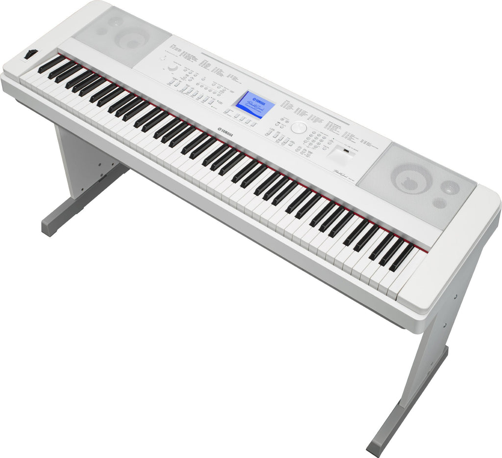 88-Key Weighted White Digital Piano with Furniture Stand L51302