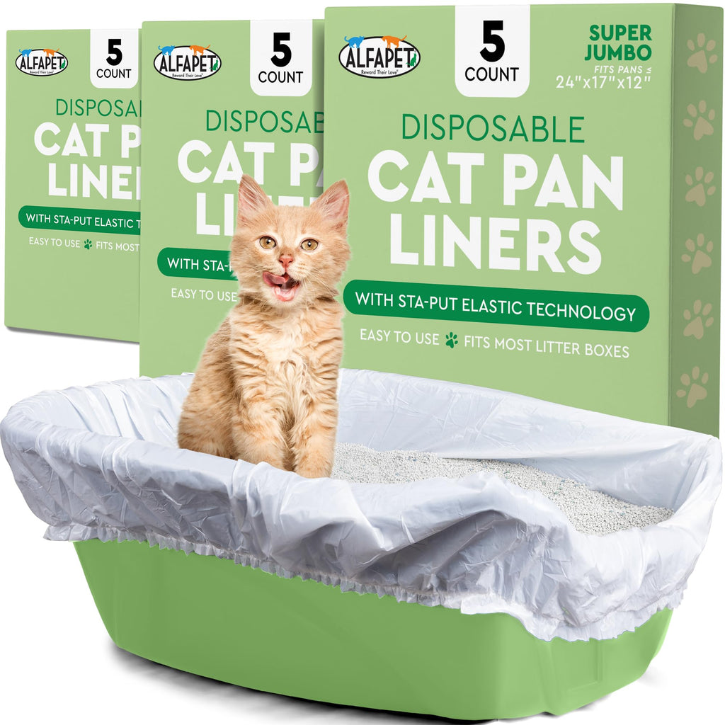 Super Jumbo 15Count Tear-Resistant Waterproof Cat Litter Box Liners X856