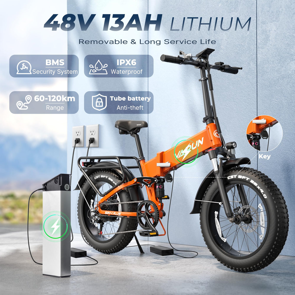 1000W Peak 25MPH Dual Suspension Aluminum Electric Bike J1749