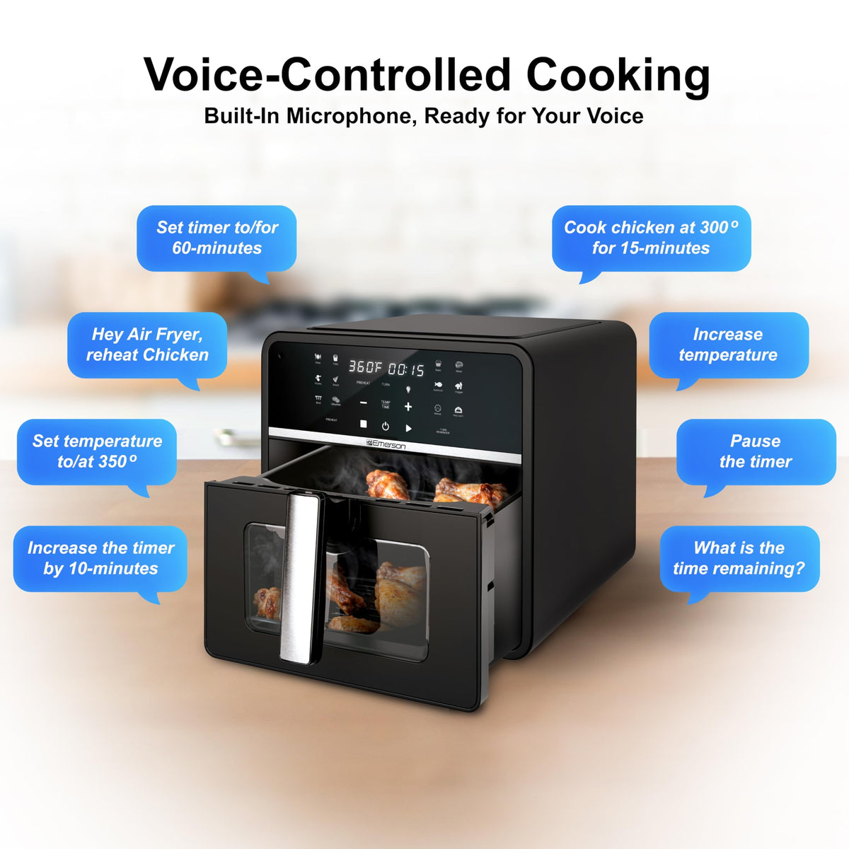 6-in-1 10QT Nonstick Air Fryer 1700W Z9209