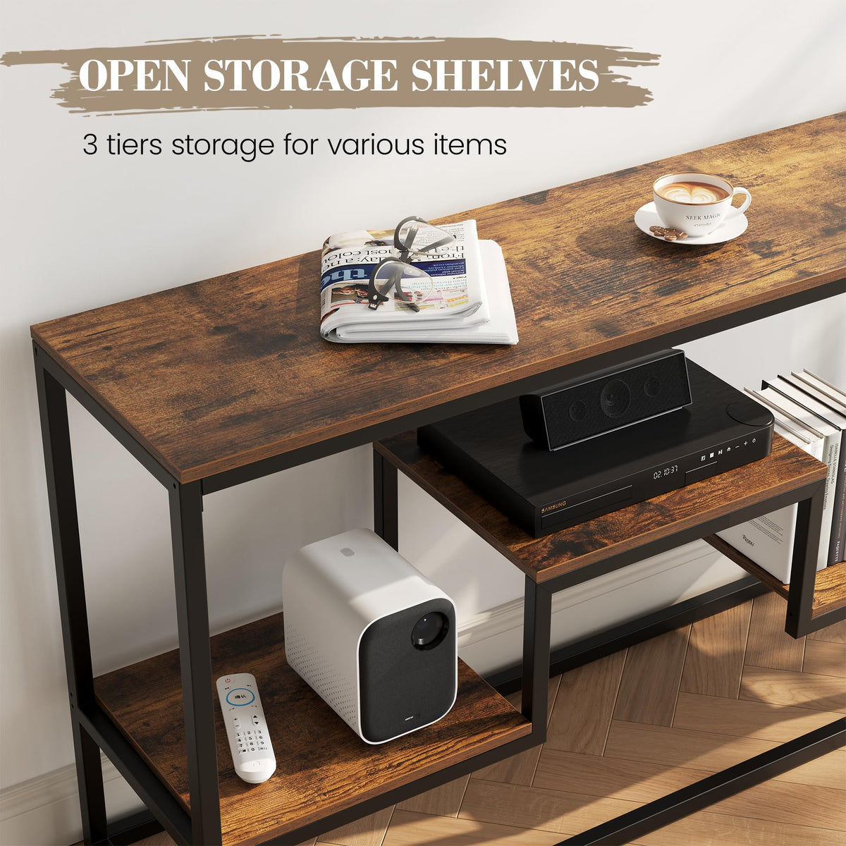30" Tall Brown TV Stand V395643