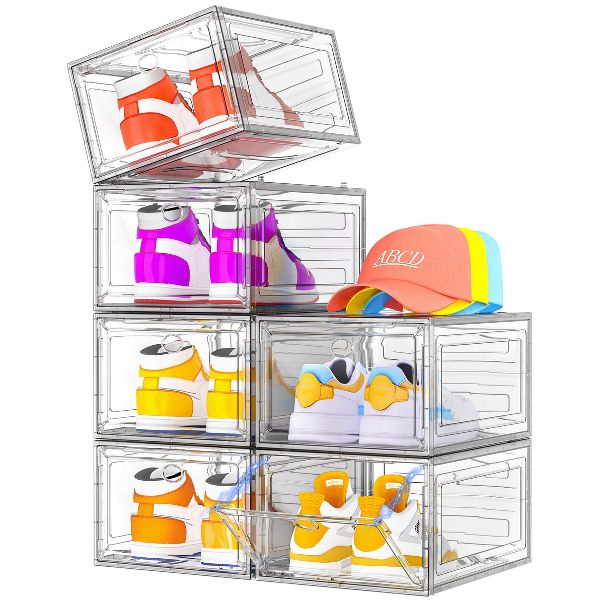 Clear Stackable Shoe Storage Box Y652056