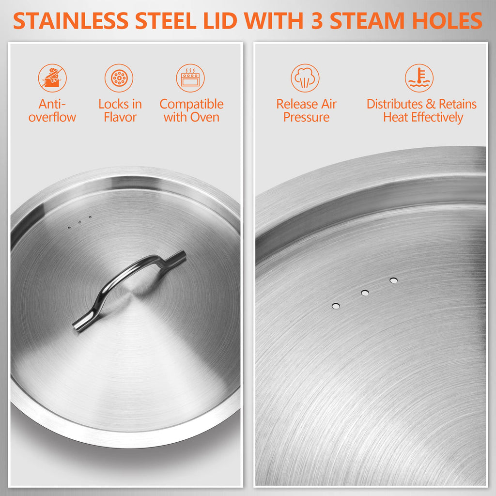 40 Quart Stainless Steel Stock Pot with Lid M649232