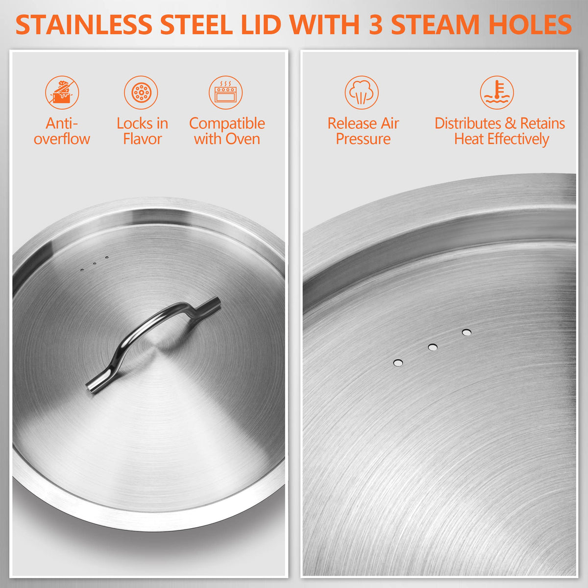 40 Quart Stainless Steel Stock Pot with Lid M649232