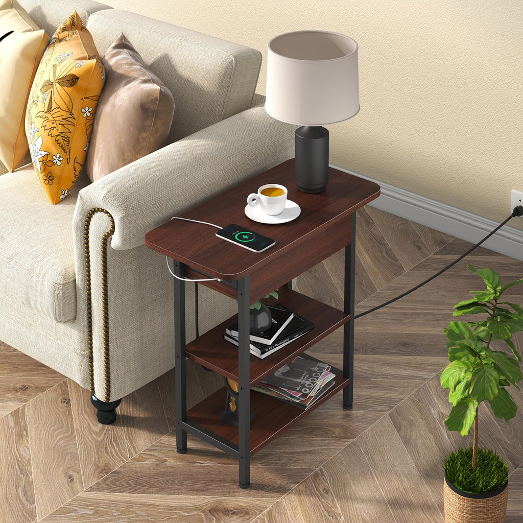 Narrow Side Table with Storage S34267