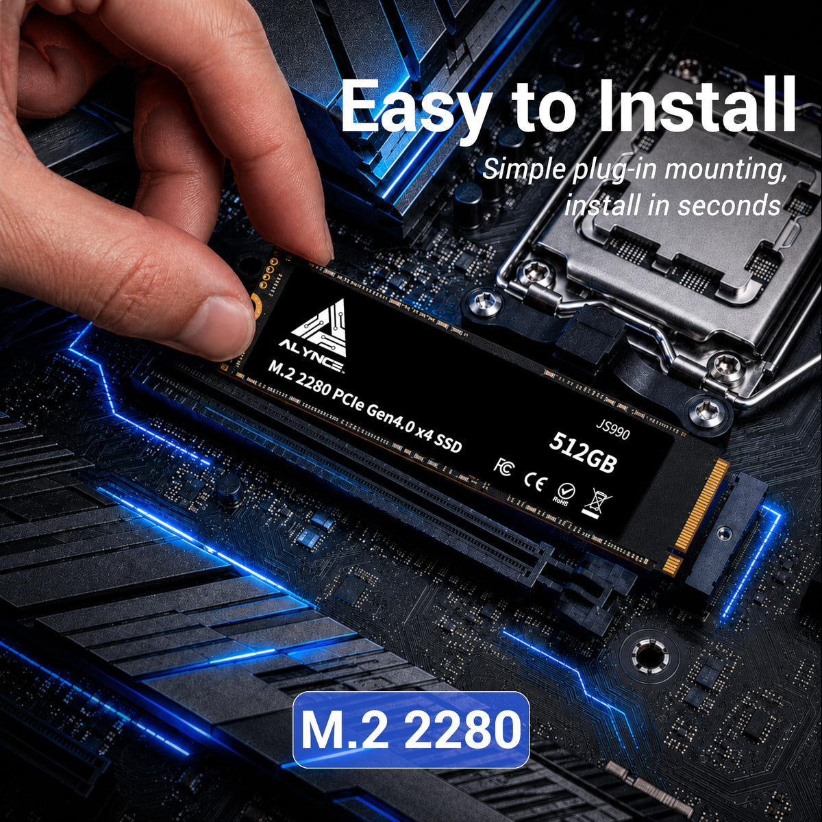 512GB PCIe Gen4 x4 NVMe M.2 2280 SSD K595440