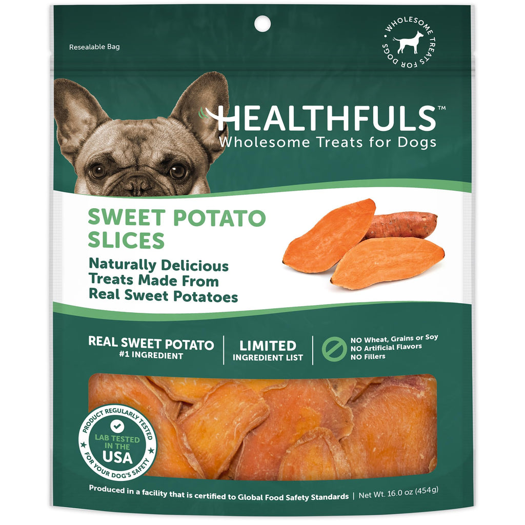 Dried Sweet Potato Slices Dog Treats 16 oz V476339