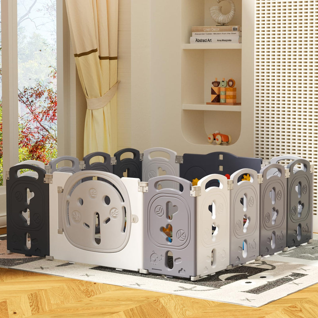 Foldable Portable 14 Panel Baby Playpen W1920