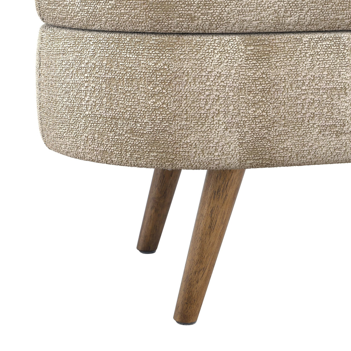 Oval Storage Bench with Rubber Wood Legs T301161