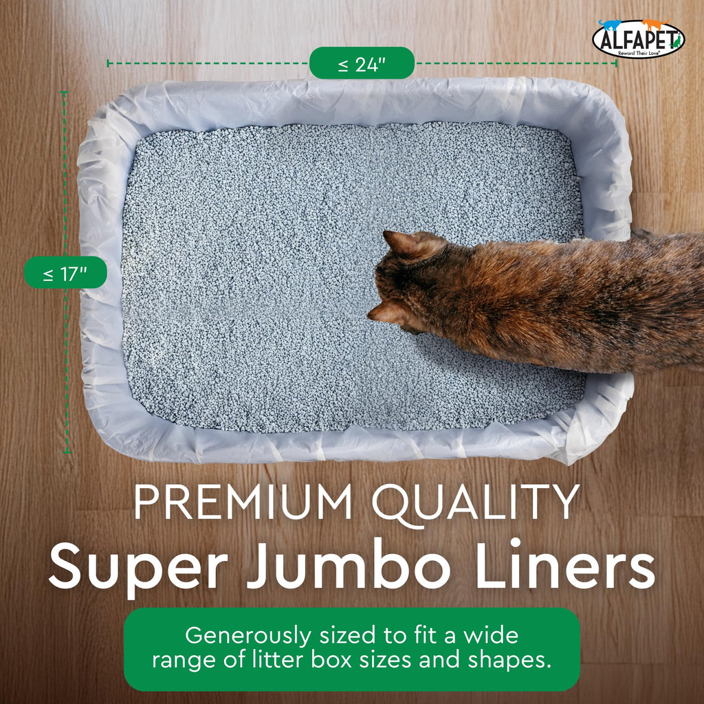 Super Jumbo 15Count Tear-Resistant Waterproof Cat Litter Box Liners X856