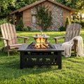 32 Inch Black Wrought Iron Wood Burning Fire Pit H853