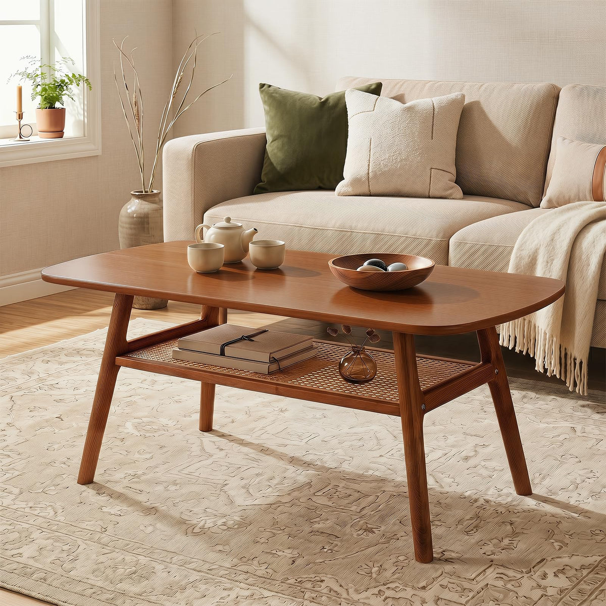 Rattan Wood Coffee Table R40540