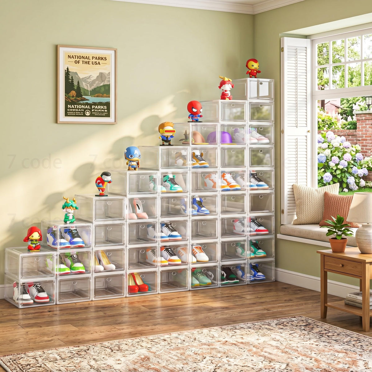 Clear Stackable Shoe Storage Box Y652056