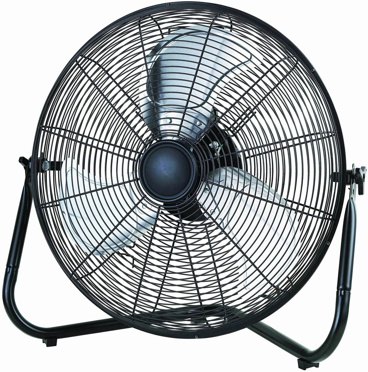 20" 3-Speed Tiltable Black Steel Floor Fan K757891